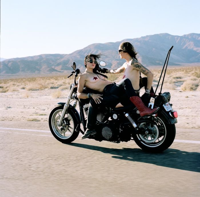 Girls on a motorcycle in Yokohama